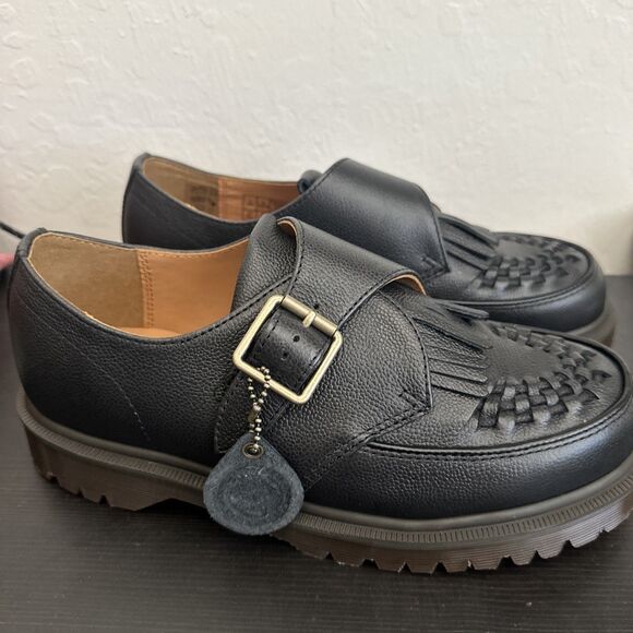 Doc Martens Ramsey Monk KLT Suede Monk Strap Suede Black 8 - Picture 1 of 5